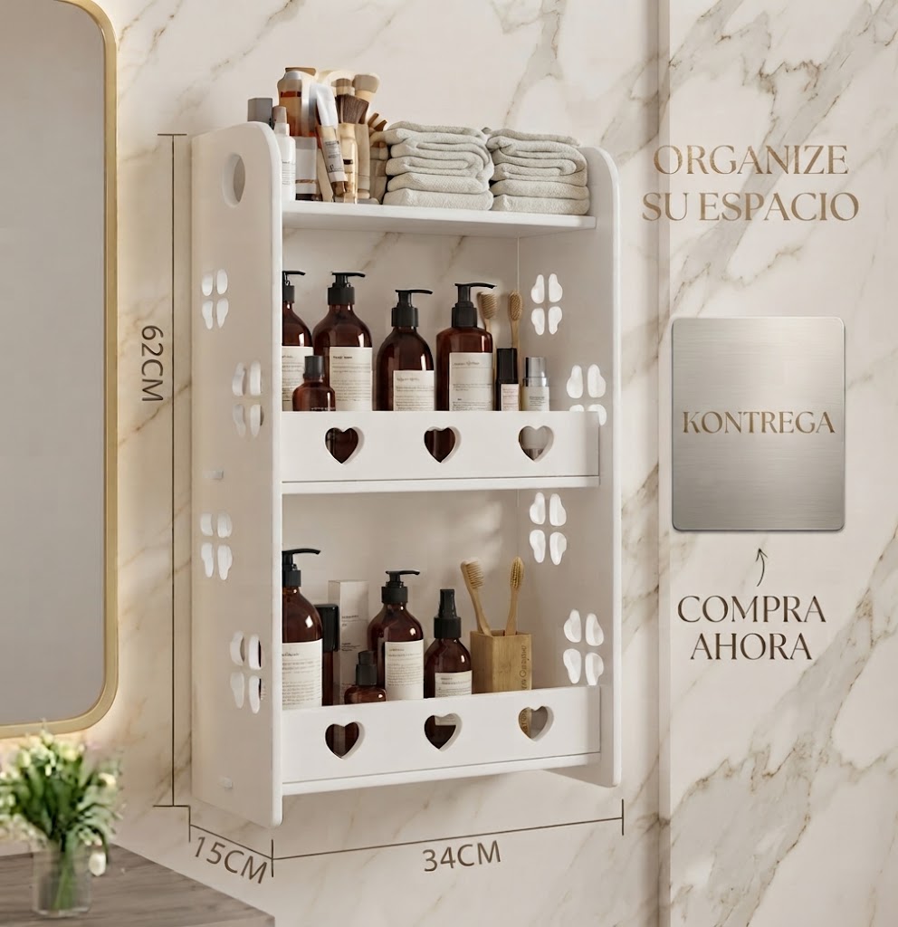 🧼🔥 ¡ADIÓS AL DESORDEN! ESTANTE ORGANIZADOR DE BAÑO 3 NIVELES 🚿✨