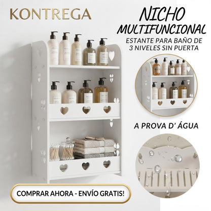 🧼🔥 ¡ADIÓS AL DESORDEN! ESTANTE ORGANIZADOR DE BAÑO 3 NIVELES 🚿✨