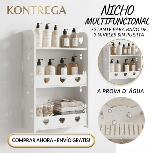 🧼🔥 ¡ADIÓS AL DESORDEN! ESTANTE ORGANIZADOR DE BAÑO 3 NIVELES 🚿✨