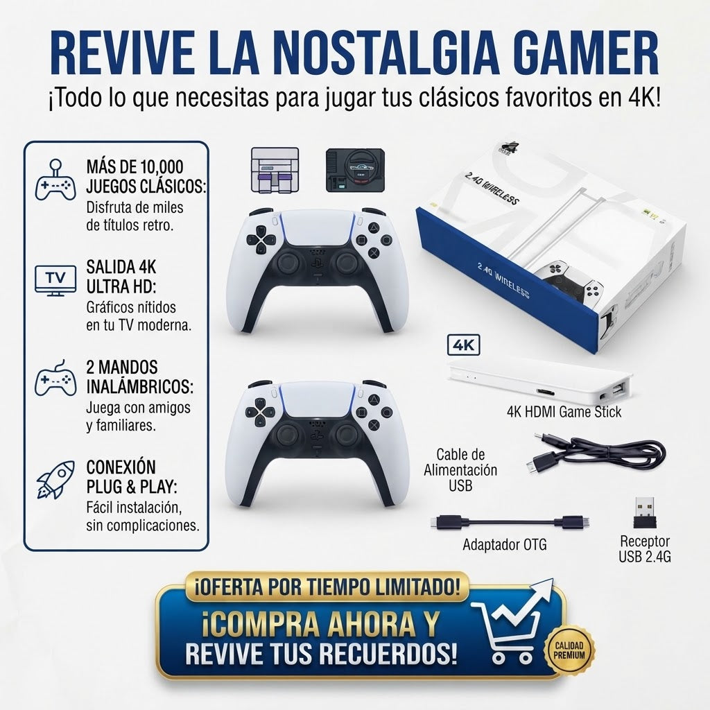 🎮 JOYSTICK INALÁMBRICO M15 2.4G – ¡JUEGA SIN CABLES Y DISFRUTA AL MÁXIMO! 🔥