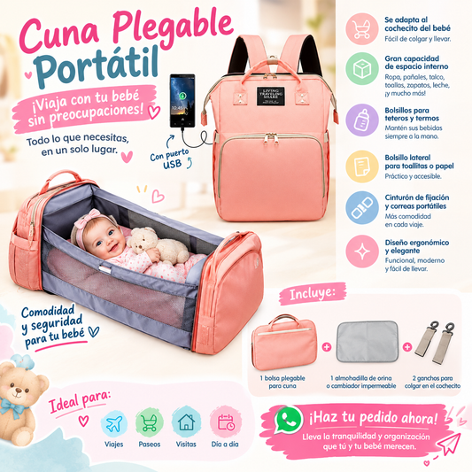Pañalera tipo cuna multiusos