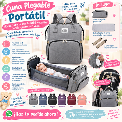 Pañalera tipo cuna multiusos