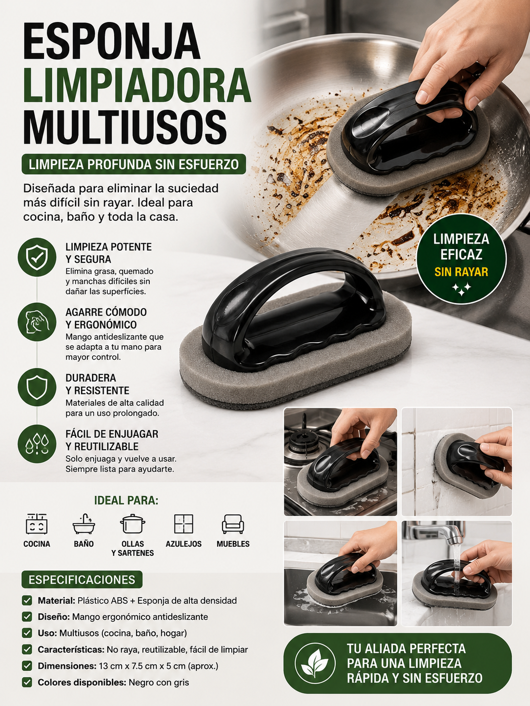 Cepillo de Esponja de Esmeril
